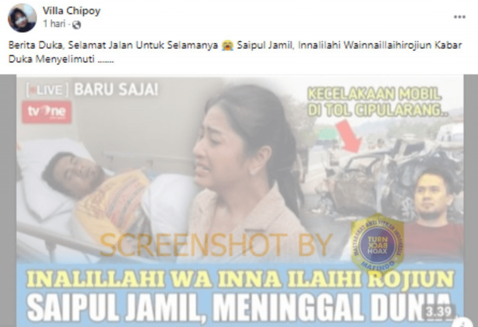 Berita Duka, Saipul Jamil Meninggal Dunia, Cek Faktanya