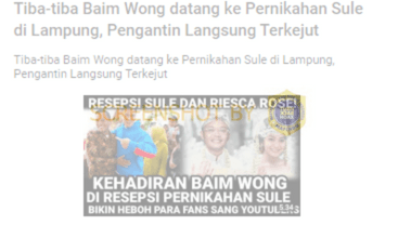 Foto Pernikahan Sule dengan Riesca Rose di Lampung, Cek Faktanya