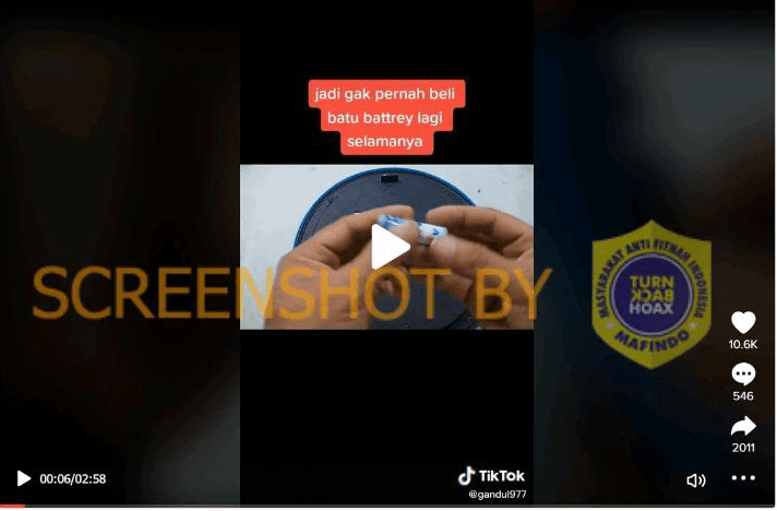 Trik supaya Baterai Awet Selamanya dengan Cara Dimasukkan ke Magic Com, Hoax!