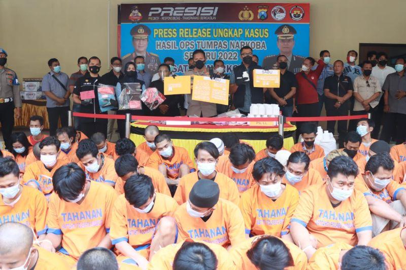 Ups! Penjara Bakal Penuh, Polresta Sidoarjo Tangkap 73 Pelaku Penyalahgunaan Narkoba