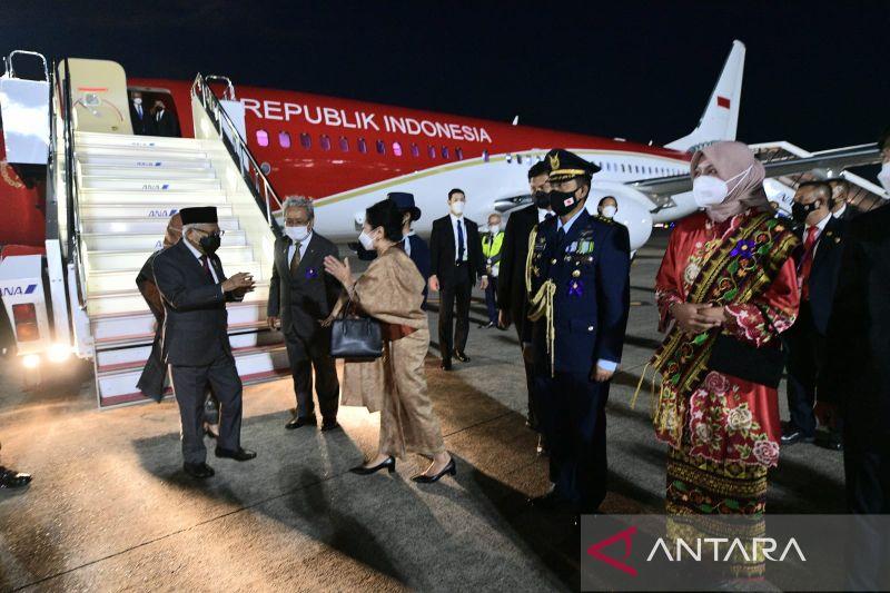 Wapres Ma'ruf Amin dan Istri Tiba di Tokyo untuk Hadiri Pemakaman eks PM Jepang Shinzo Abe