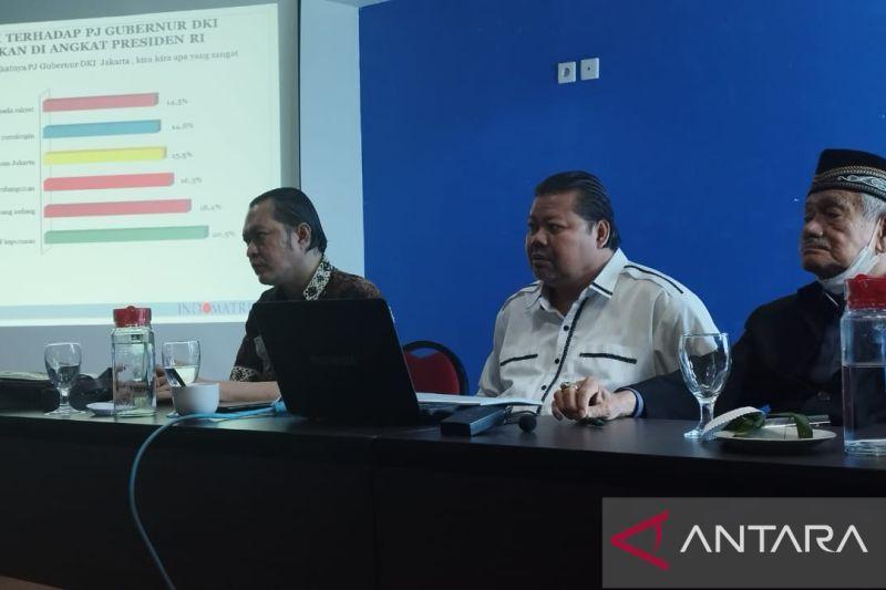 Lembaga Survei Indomatrik Sebut Tiga Calon Pj Gubernur DKI Sama-sama Disukai Masyarakat