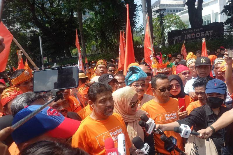 Demo yang Dipimpin Presiden Partai Buruh di Patung Kuda Berlangsung Kondusif