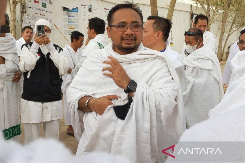 Menag Sapa Jemaah di Arafah, Ingatkan Tetap Jaga Kesehatan selama Puncak Haji