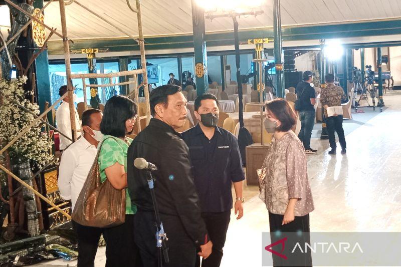 Menteri Luhut, Erick dan Bahlil Kompak Cek Lokasi Akad Nikah Kaesang-Erina