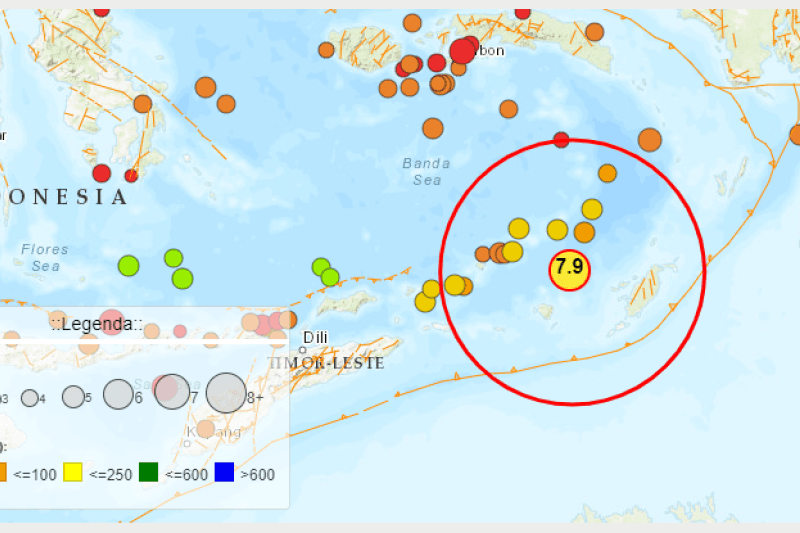 BMKG Sebut Data Historis 10 Kali Gempa Merusak Terjadi di Maluku Sejak 1983