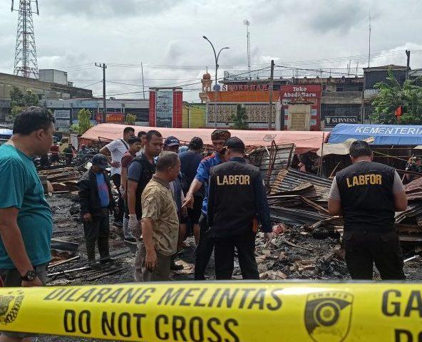 Tim Labfor Selidiki Penyebab Kebakaran di Pasar Cik Puan Pekanbaru