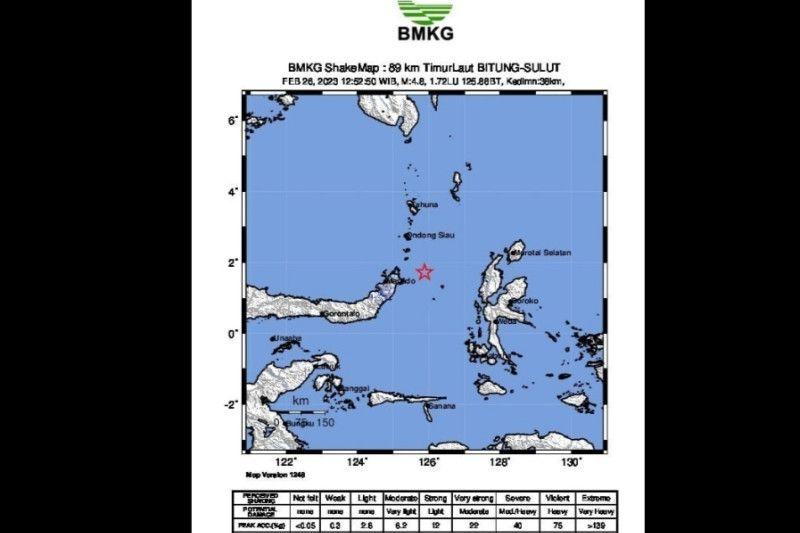 Gempa M 50 di Bitung Sulut Akibat Patahan Lempeng Laut Maluku