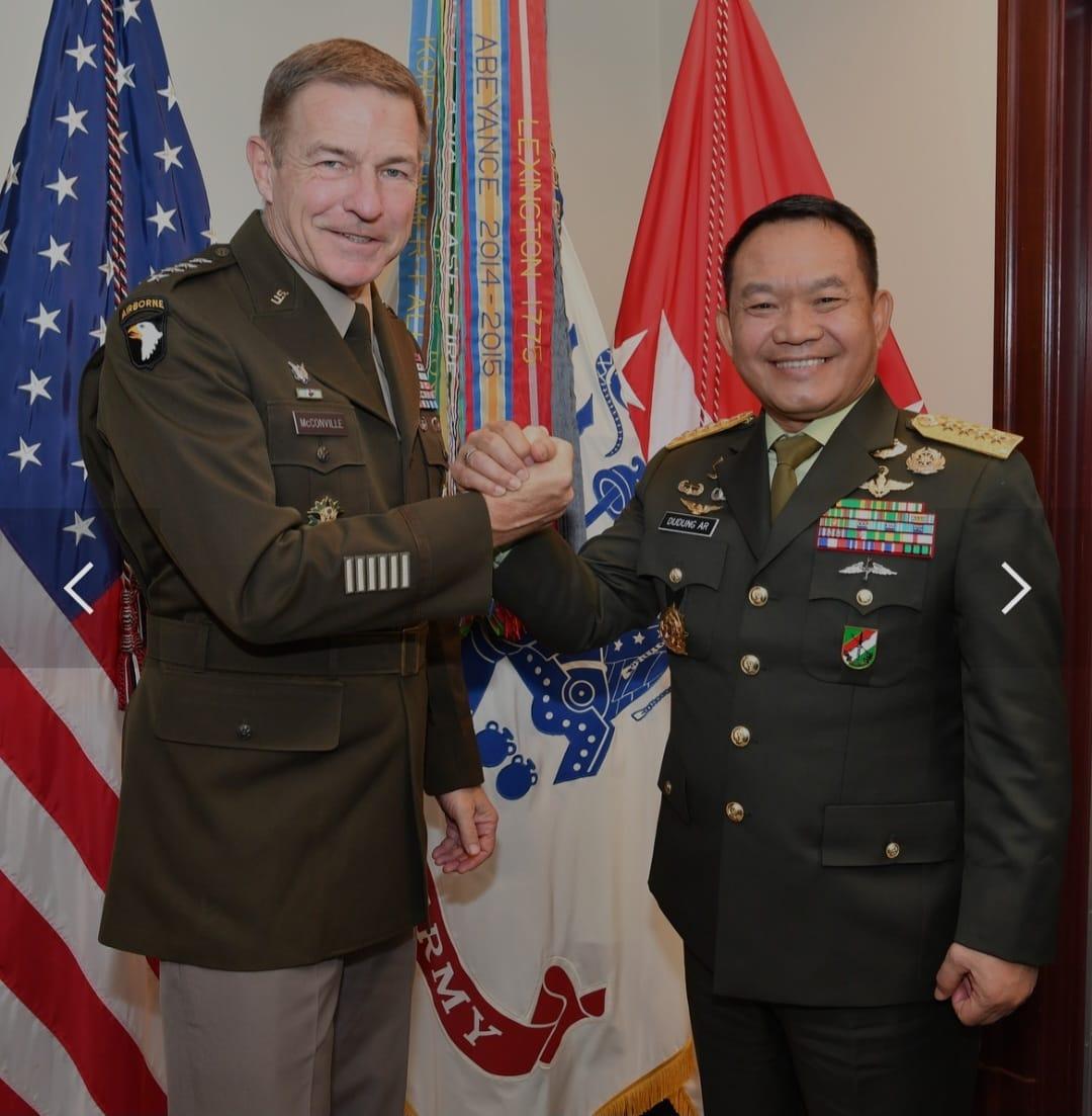 Jenderal Dudung Disambut Hangat di Pentagon Amerika Serikat