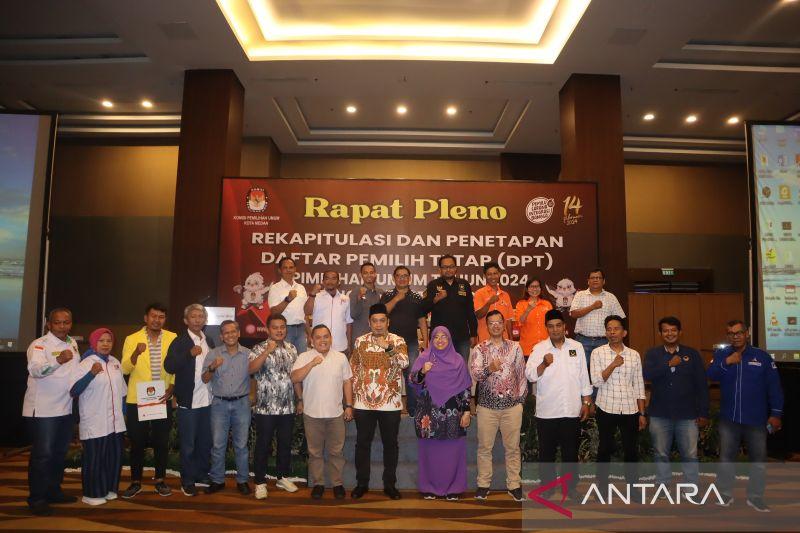 KPU Medan Tetapkan 1.853.458 DPT Pemilu 2024