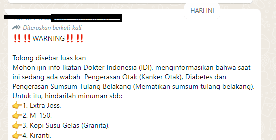 Daftar 19 Minuman dari Extra Joss hingga Adem Sari Sebabkan Diabetes hingga Kanker Otak, Cek Faktanya