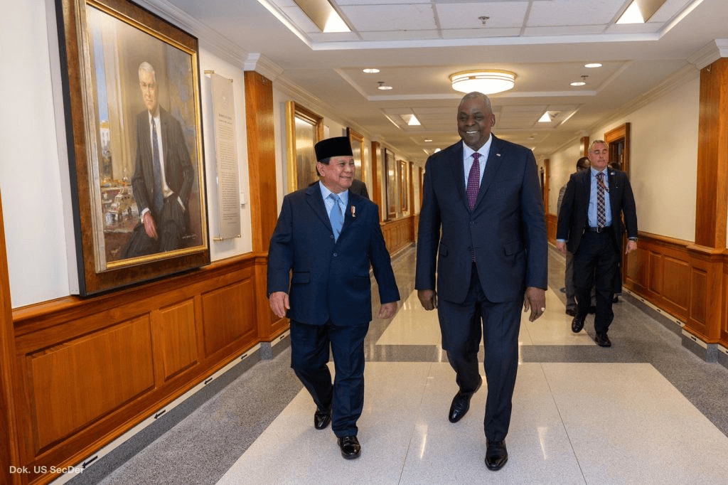 Prabowo Bertemu Menhan AS Lloyd J Austin di Pentagon Bahas Indo-Pasifik