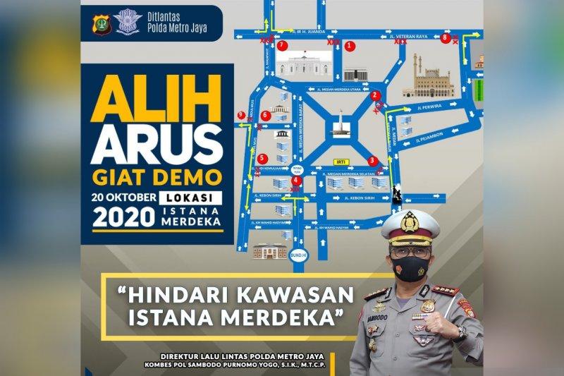 Jelang HUT TNI Ke-77, Polda Metro Rekayasa Arus Lalu Lintas Monas-Istana