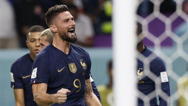 Sumbang Dua Gol, Giroud Samai Rekor Henry Jadi Pencetak Gol Terbanyak Perancis