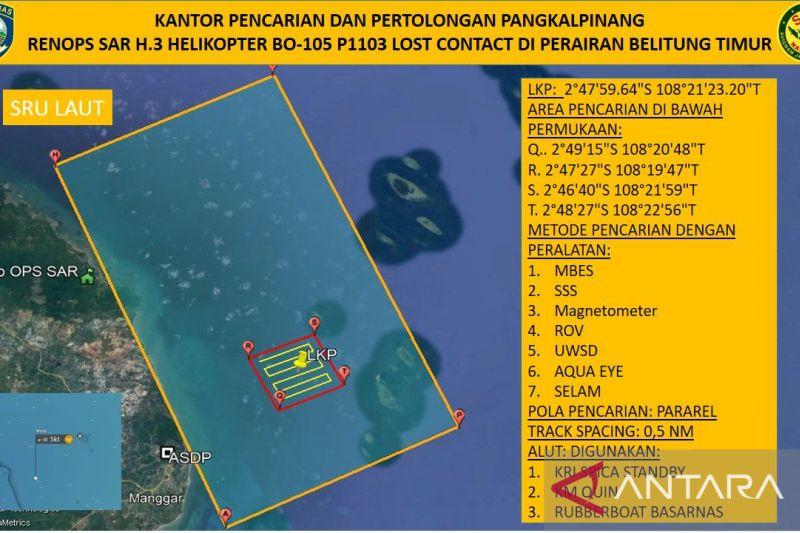 Dua Jenazah Kru Helikopter Polri yang Jatuh di Perairan Manggar sudah Ditemukan