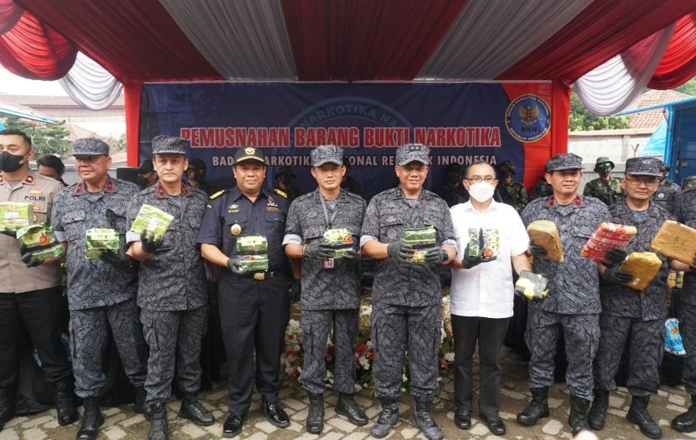 1,1 Ton Narkotika Dimusnahkan BNN dari 4 Kasus yang Terungkap