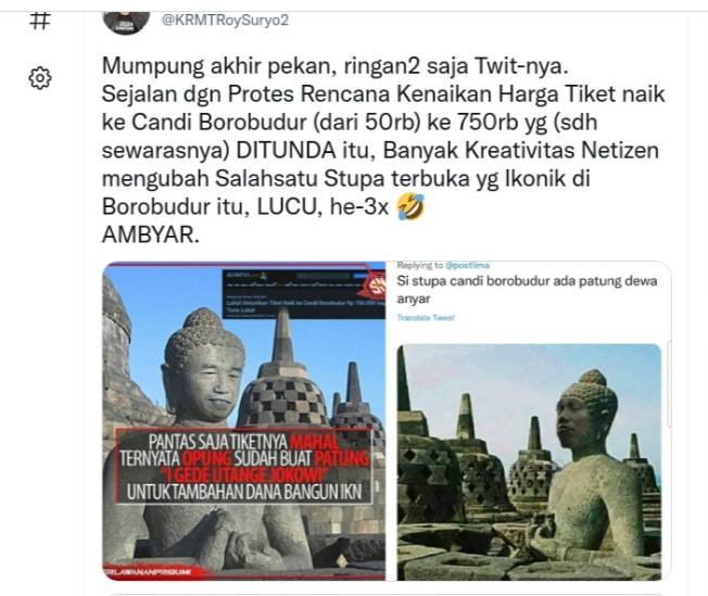 Polisi Sore Ini Umumkan Status Roy Suryo Terkait Meme Stupa Candi Borobudur