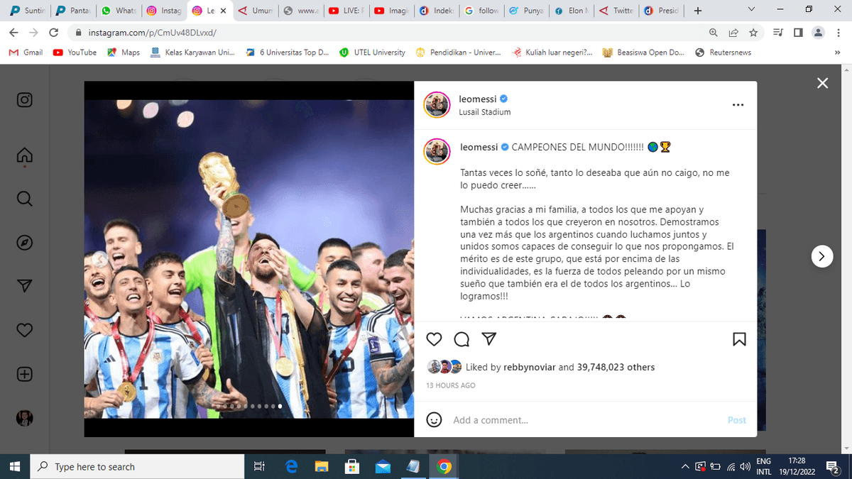 Daftar Lengkap Gelar Messi Sepanjang Karier hingga Bawa Argentina Juara Piala Dunia 2022