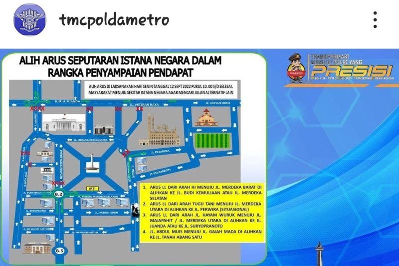 Demo di Istana Merdeka Kembali Digelar, Dirlantas Polda Metro Lakukan Pengalihan Arus Lalu Lintas