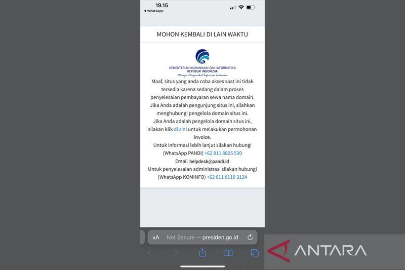Geger! Situs Presiden Tidak Bisa Diakses karena Belum Bayar Domain?