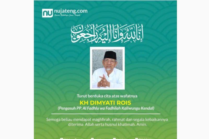 Innalillahi, Mustasyar PBNU KH Dimyati Rois Meninggal Dunia di Semarang