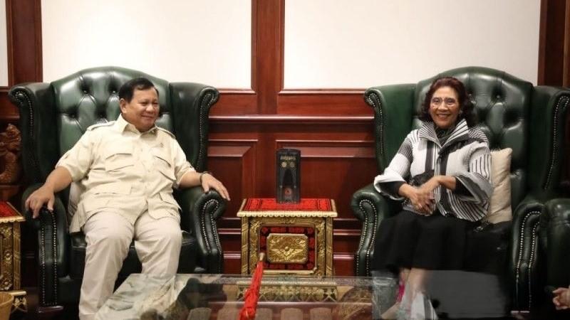 Susi Pudjiastuti Sambangi Prabowo Subianto, Bahas Nasib Pilot Susi Air?