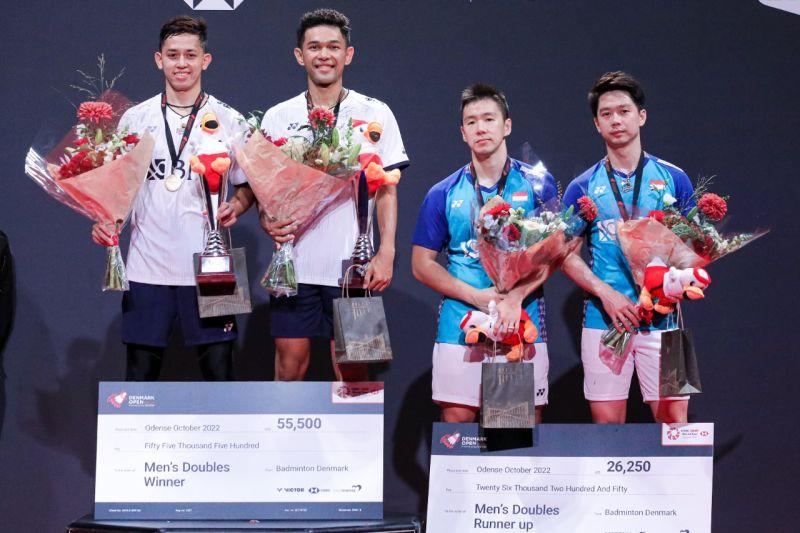 Fajar/Rian Menangkan Denmark Open 2022, Lawan 'Kakak Kandung' Kevin/Marcus
