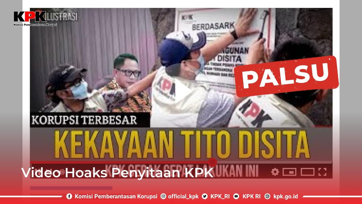 Viral Video Harta Kekayaan Mendagri Tito Karnavian Disita KPK, Hoax!