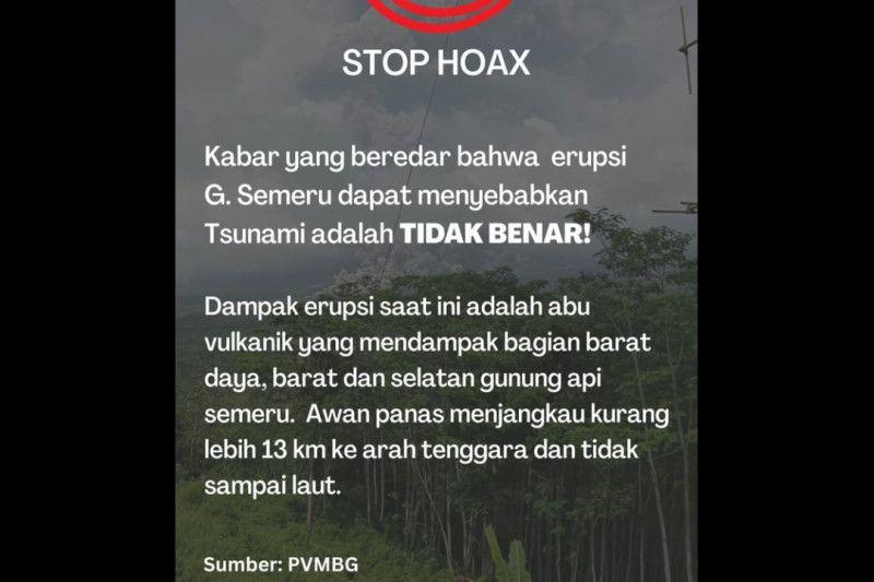 PVMBG: Erupsi Gunung Semeru dapat Menyebabkan Tsunami Itu Hoaks
