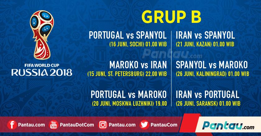 Jadwal Pertandingan dan Profil Tim Grup B Piala Dunia 2018