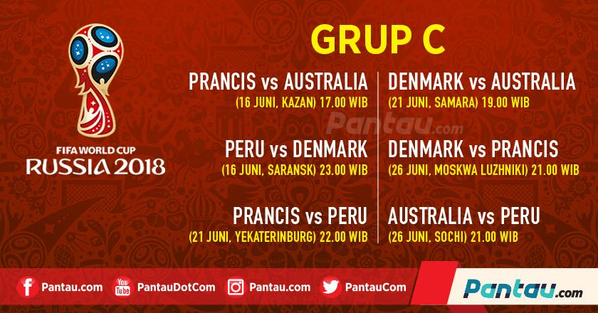Jadwal Pertandingan dan Profil Tim Grup C Piala Dunia 2018