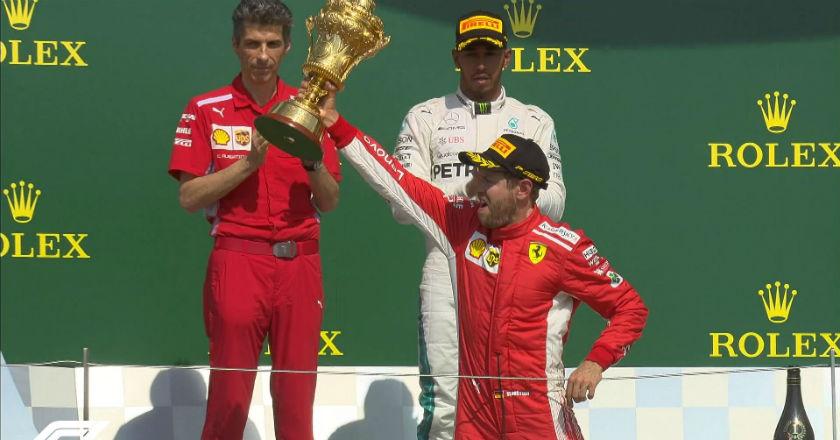 Juara GP Inggris, Vettel Asapi Hamilton di Klasemen F1