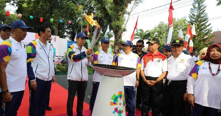 Wisata Bahari Sambut Kirab Obor Asian Games 2018 di Kawasan Ekonomi Khusus Mandalika