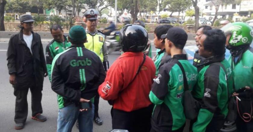 Jelang Asian Games, Ojek Online Jadi Sasaran Sosialisasi Tertib Lalu Lintas