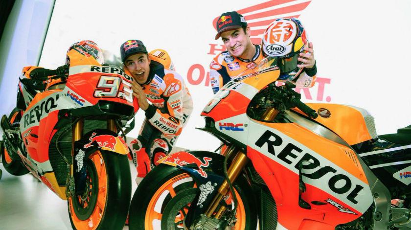 Hadapi MotoGP 2018, Marquez dan Pedrosa Kenalkan Motor Anyar di Indonesia