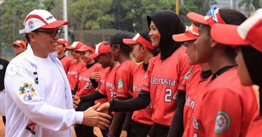 Kunjungi Latihan Softball Putri Asian Games, Ini Pesan Menpora