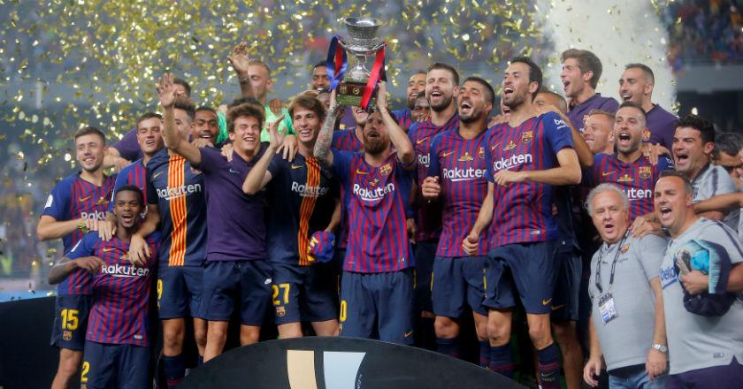Sempat Tertinggal dari Sevilla, Barcelona Juara Piala Super Spanyol