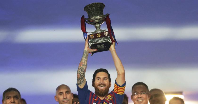 Antar Barca Juara Piala Super Spanyol, Messi Torehkan Rekor