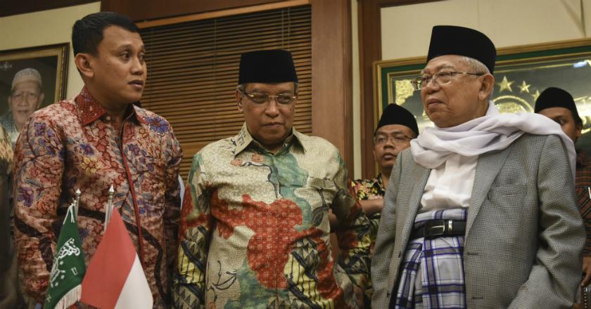 Sebelum Berangkat Haji, Ma'ruf Amin Sambangi PBNU
