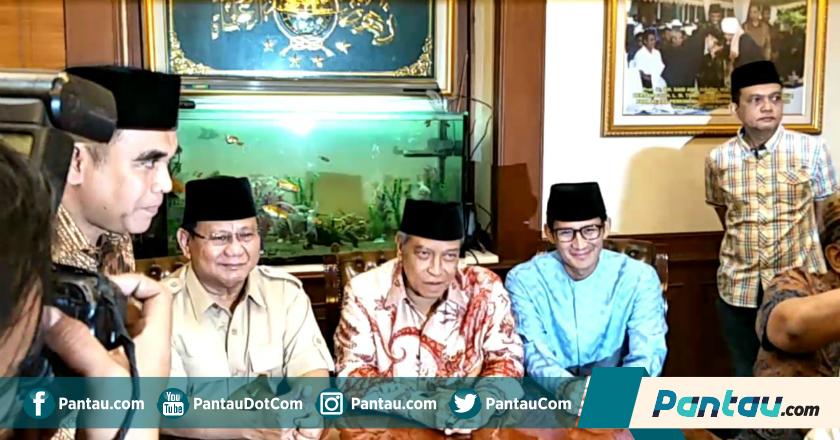 Masalah Ekonomi Jadi Pokok Bahasan Pertemuan Prabowo-Sandi di PBNU