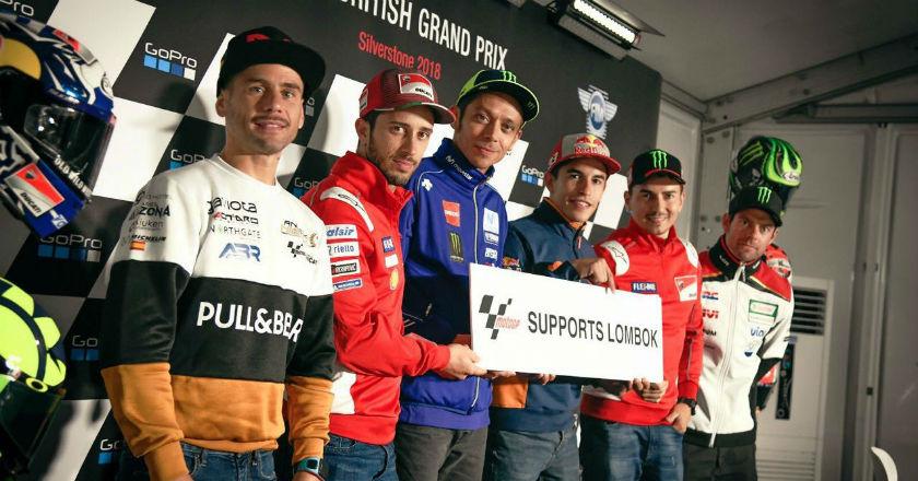 Pembalap MotoGP Sampaikan Pesan 'Supports Lombok'