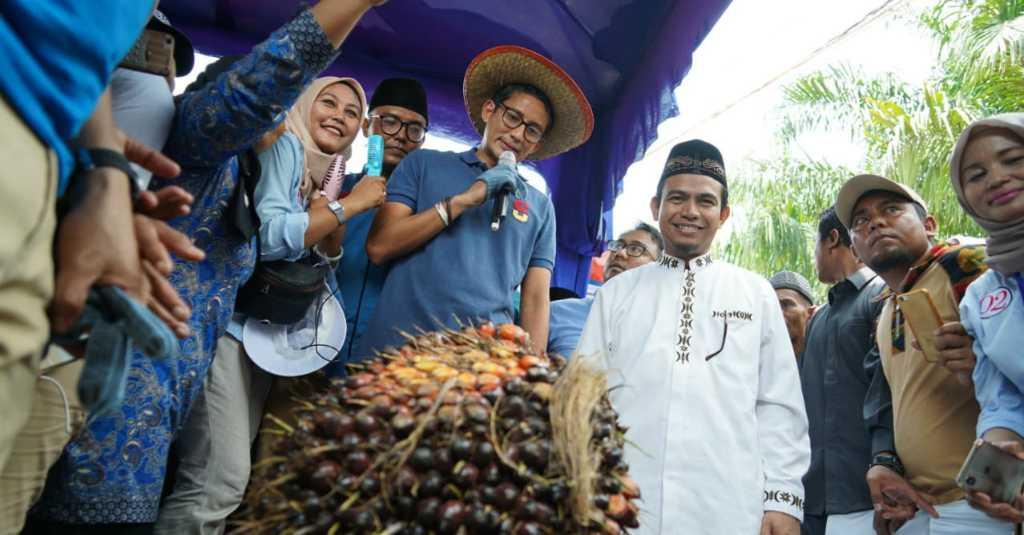 Sandiaga Obral Janji ke Petani Sawit di Bengkalis