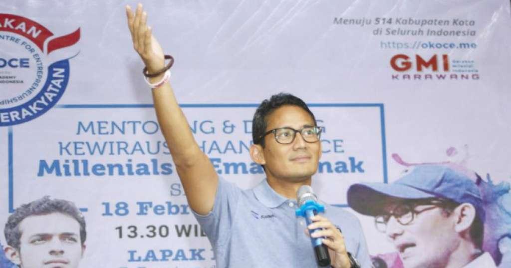Sandiaga Uno Janji Tidak Akan Menyikut Ma'ruf Amin di Debat Cawapres