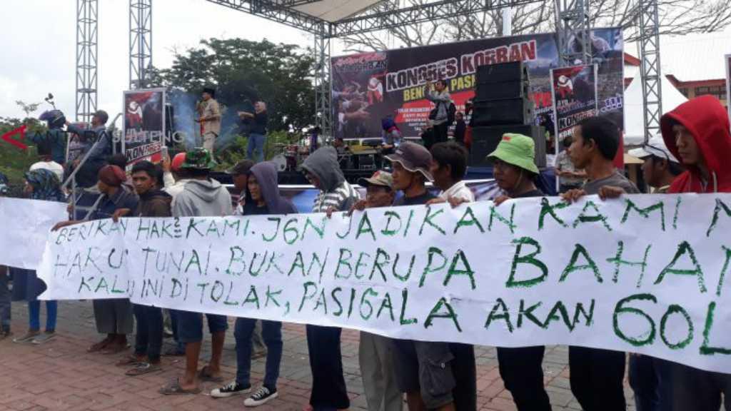Ratusan Korban Gempa Palu Gelar Kongres Tuntut Pemerintah