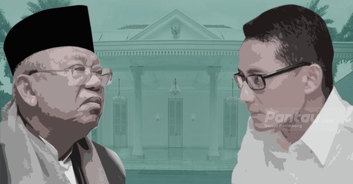 Perbandingan Ma'ruf Amin dan Sandiaga, dari Sarung hingga Media Sosial