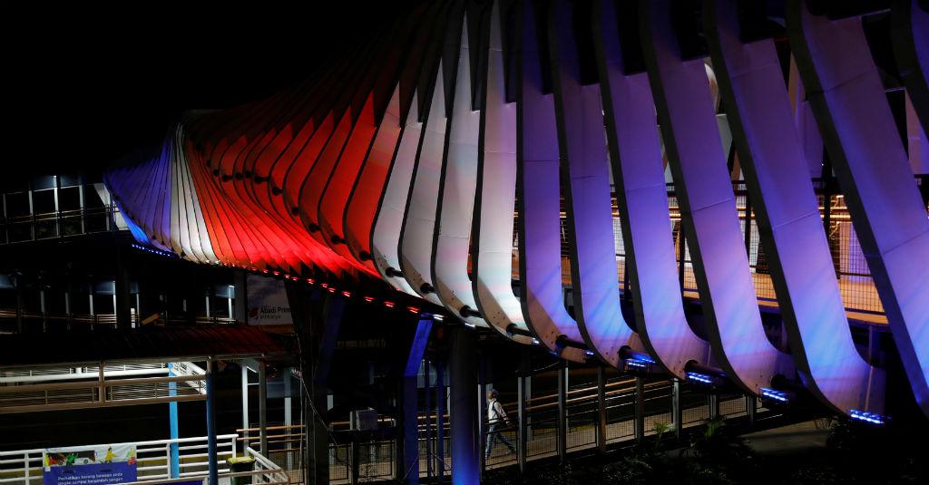 Bentuk Belasungkawa, JPO GBK Tampilkan Lampu Selandia Baru