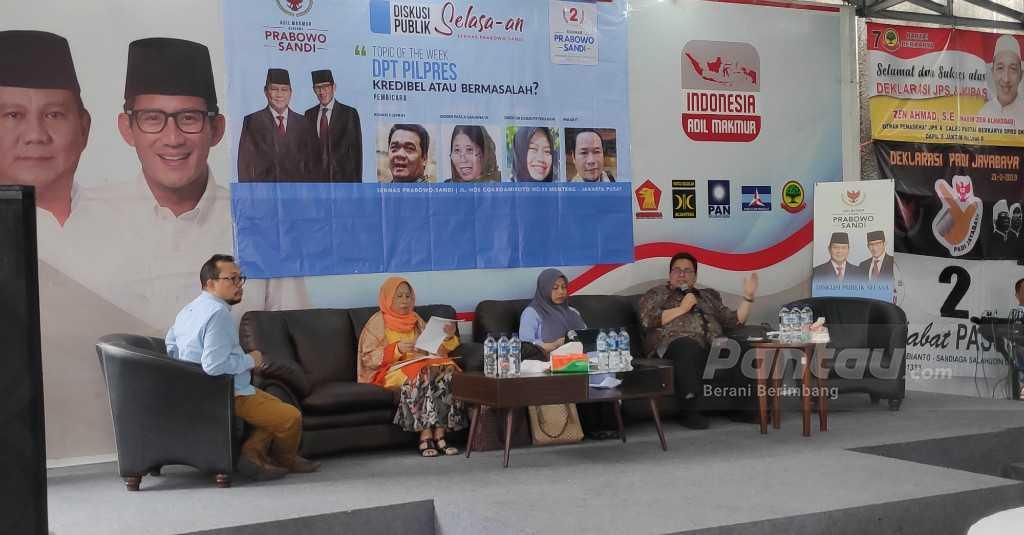 Di Markas Prabowo-Sandi, Komisioner Bawaslu Kritik KPU Soal Kisruh DPT