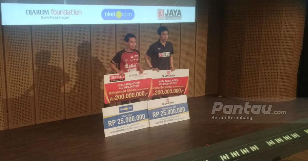 Duet PB Djarum dan PB Jaya Raya Guyur Bonus Ahsan/Hendra