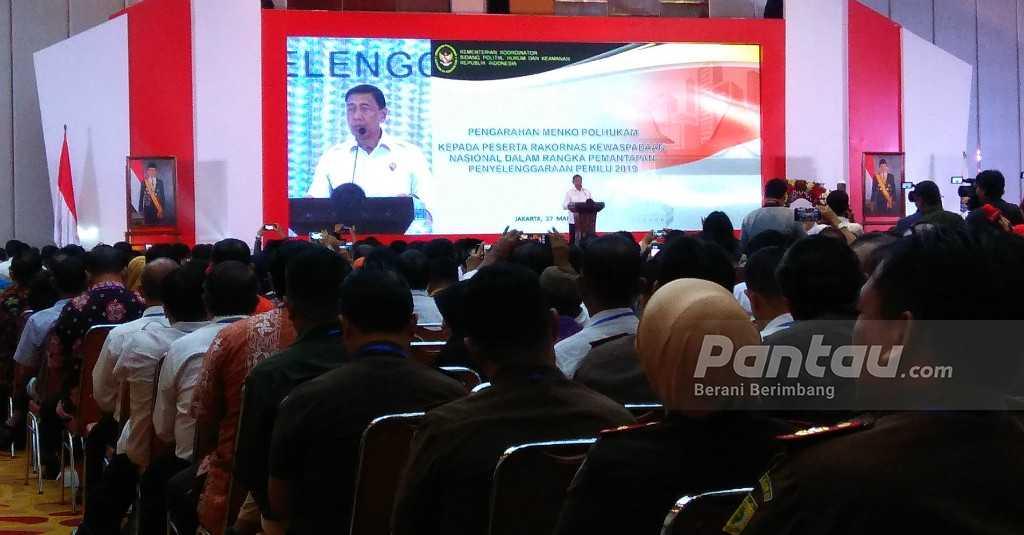 Menkopolhukam Buka Rakornas Terakhir Persiapan Pemilu 2019