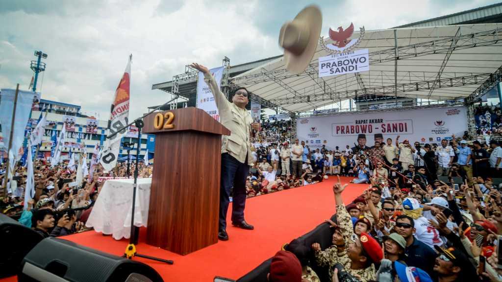 Kampanye Terbuka di Karawang, Prabowo Didampingi Amien Rais dan AHY